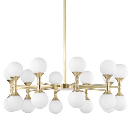 Hudson Valley Lighting Astoria 20 Light 36" Wide LED Chandelier Aged Brass