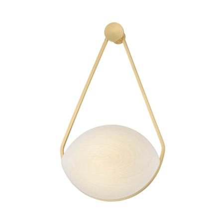 Hudson Valley Lighting Blaina 18" Tall LED Wall Sconce with Cloud Glass Shade Aged Brass