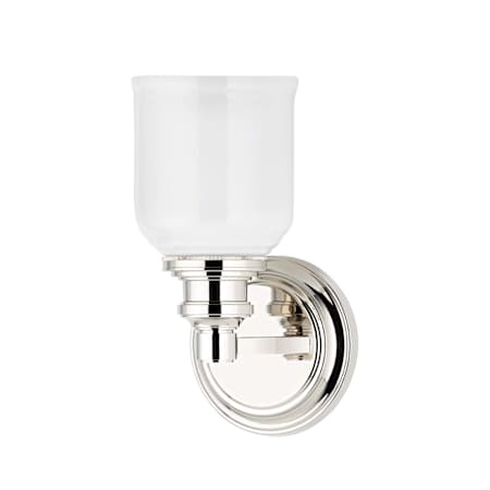 Hudson Valley Lighting Windham Single Light 10" Tall Bathroom Sconce Polished Nickel