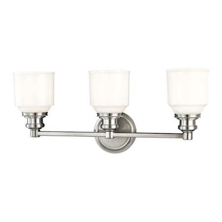 Hudson Valley Lighting Windham 3 Light 23" Wide Bathroom Vanity Light Polished Nickel