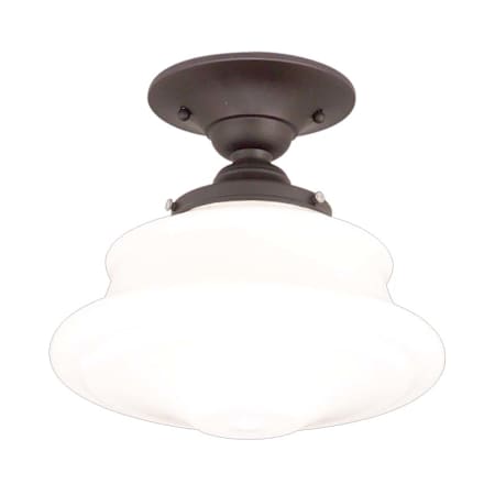 Hudson Valley Lighting Petersburg Single Light 16" Wide Semi-Flush Ceiling Fixture Old Bronze