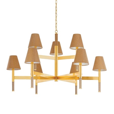 Hudson Valley Lighting Lindenwood 9 Light 48" Wide Chandelier Aged Brass