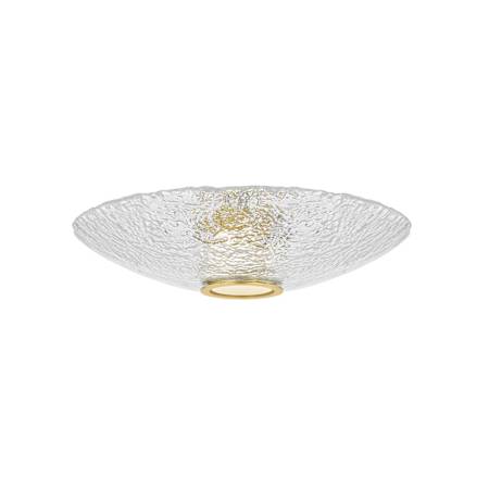 Hudson Valley Lighting New Haven 20" Wide LED Semi-Flush Bowl Ceiling Fixture with Cast Piastra Glass Shade Aged Brass
