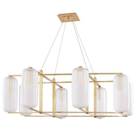 Hudson Valley Lighting Pebble 8 Light 48" Wide Chandelier Aged Brass