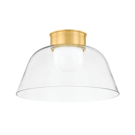 Hudson Valley Lighting Lakeside 20" Wide Semi-flush Ceiling Fixture Aged Brass