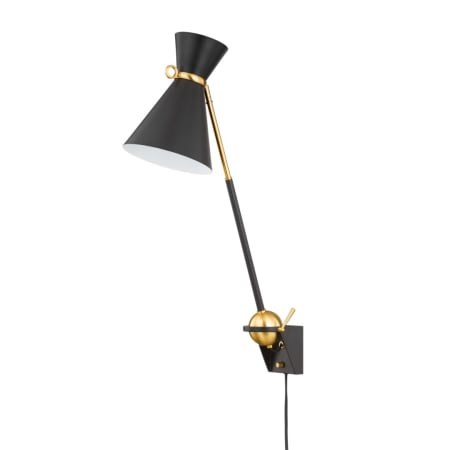 Hudson Valley Lighting Winsted 31" Tall Wall Sconce Aged Brass / Soft Black