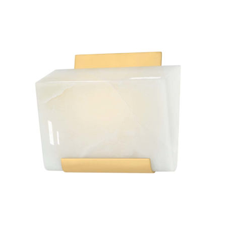 Hudson Valley Lighting Fairfield 7" Tall LED Wall Sconce with Onyx Shade Aged Brass