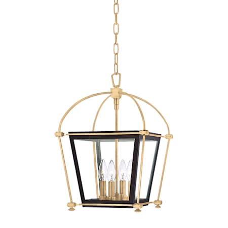 Hudson Valley Lighting Hollis 4 Light 13" Wide Taper Candle Pendant Aged Brass