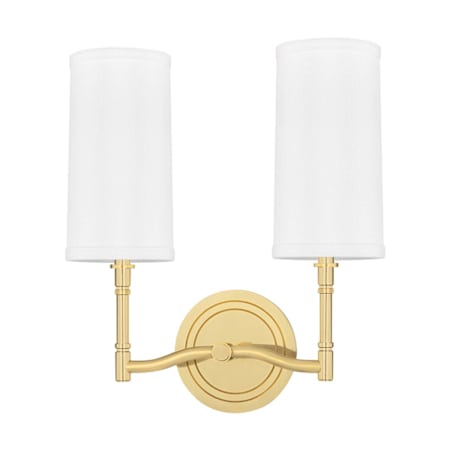 Hudson Valley Lighting Dillon 2 Light 14" Tall Wall Sconce Aged Brass