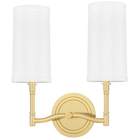 Hudson Valley Lighting Dillon 2 Light 14" Tall Wall Sconce Aged Brass