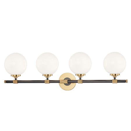 Hudson Valley Lighting Bowery 4 Light 33" Wide Bathroom Vanity Light Aged Old Bronze