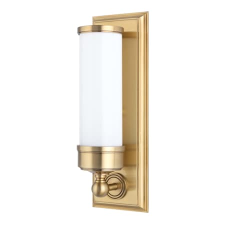 Hudson Valley Lighting Everett Single Light 14" Tall Bathroom Sconce Aged Brass