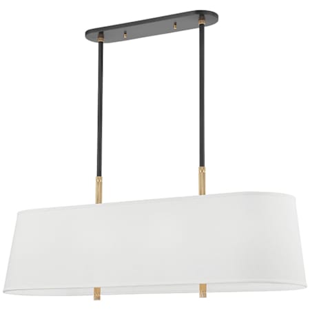 Hudson Valley Lighting Bowery 8 Light 47" Wide Linear Chandelier Aged Old Bronze