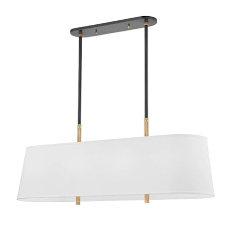 Hudson Valley Lighting Bowery 8 Light 47" Wide Linear Chandelier Aged Old Bronze