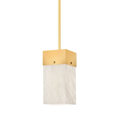 Hudson Valley Lighting Times Square 6" Wide Mini Pendant Aged Brass