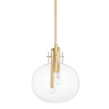 Hudson Valley Lighting Hempstead 3 Light 14" Wide Pendant Aged Brass