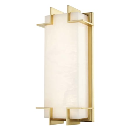Hudson Valley Lighting Delmar Single Light 15" Tall LED Wall Sconce Aged Brass
