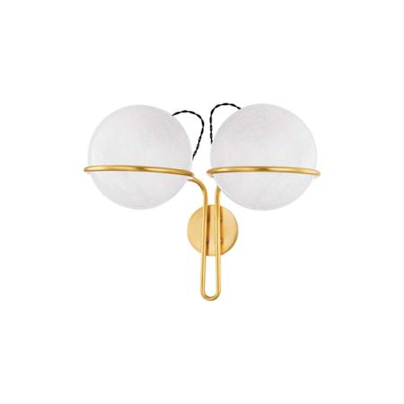 Hudson Valley Lighting Hingham 2 Light 17" Tall Wall Sconce Aged Brass