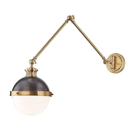 Hudson Valley Lighting Latham Single Light 22" Tall Wall Lamp Aged / Antique Distressed Bronze