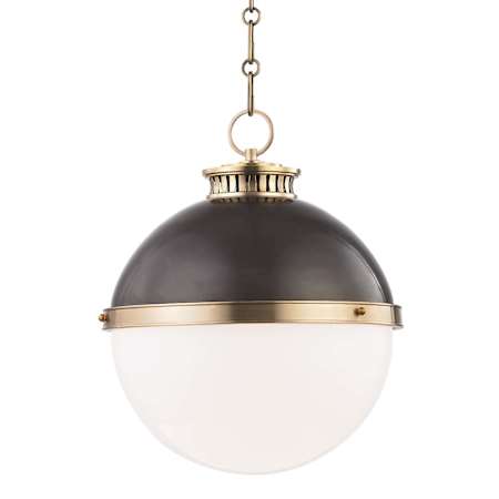 Hudson Valley Lighting Latham Single Light 15" Wide Pendant Aged / Antique Distressed Bronze