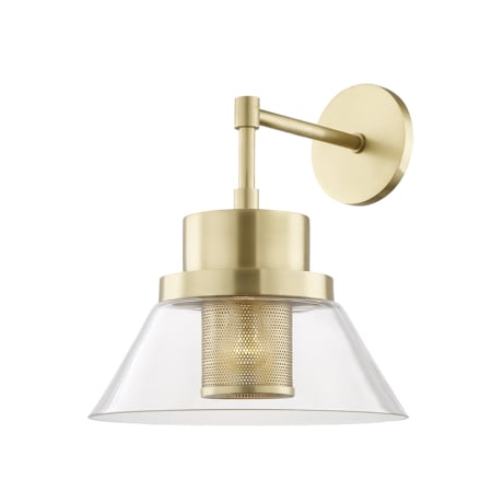 Hudson Valley Lighting Paoli Single Light 15" Tall Wall Sconce Aged Brass
