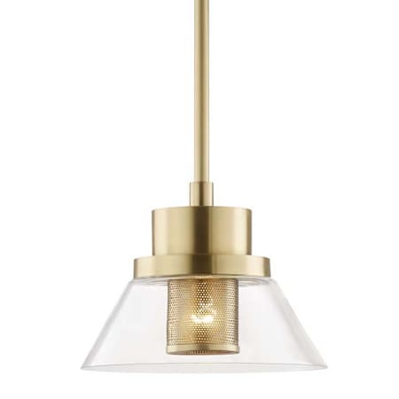 Hudson Valley Lighting Paoli Single Light 12" Wide Pendant Aged Brass