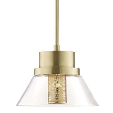 Hudson Valley Lighting Paoli Single Light 16" Wide Pendant Aged Brass