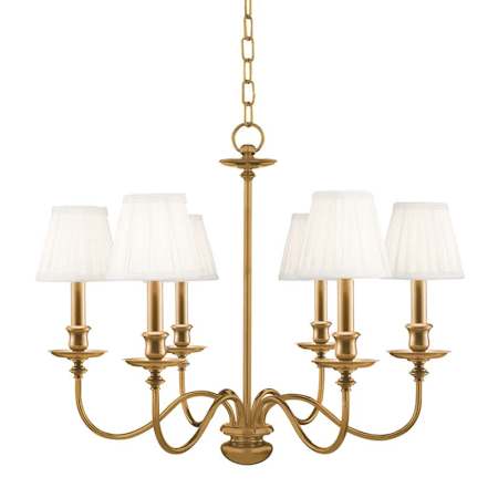Hudson Valley Lighting Menlo Park 6 Light 25" Wide Chandelier Aged Brass