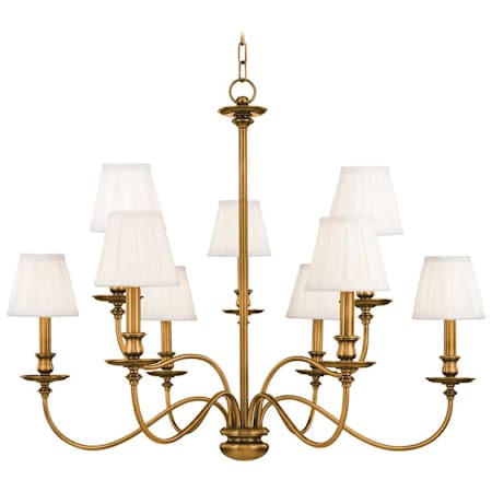Hudson Valley Lighting Menlo Park 9 Light 34" Wide Chandelier Aged Brass