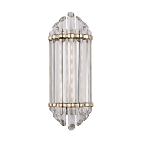 Hudson Valley Lighting Albion Single Light 17" Tall Integrated LED Bathroom Sconce Aged Brass
