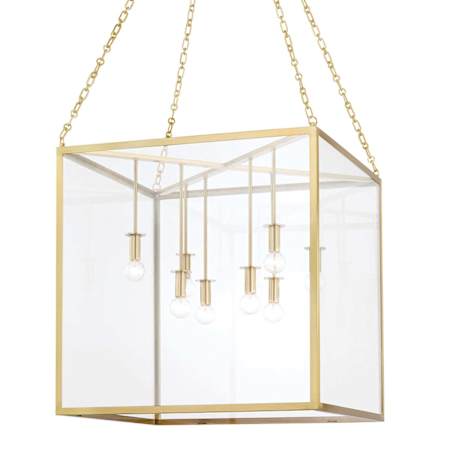 Hudson Valley Lighting Catskill 8 Light 24" Wide Square Chandelier Aged Brass