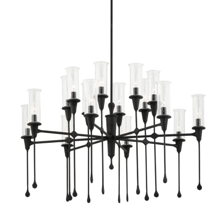 Hudson Valley Lighting Chisel 16 Light 41" Wide Taper Candle Chandelier Black Iron