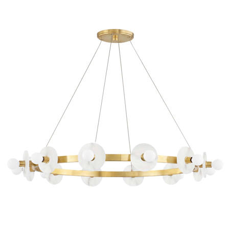 Hudson Valley Lighting Austen 12 Light 40" Wide Ring Chandelier Aged Brass