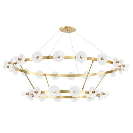 Hudson Valley Lighting Austen 30 Light 58" Wide LED Ring Chandelier Aged Brass