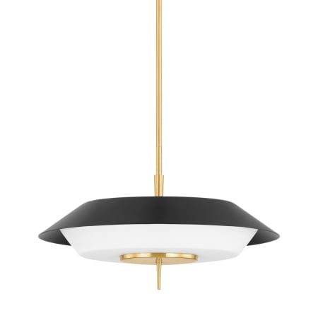 Hudson Valley Lighting Westport 4 Light 24" Wide Pendant Aged Brass / Soft Black