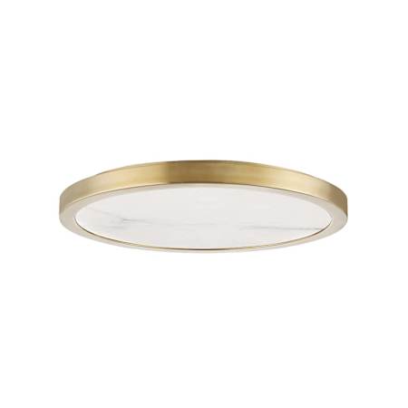 Hudson Valley Lighting Woodhaven 18" Wide LED Flush Mount Ceiling Fixture Aged Brass