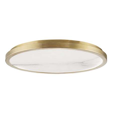 Hudson Valley Lighting Woodhaven 24" Wide LED Flush Mount Ceiling Fixture Aged Brass