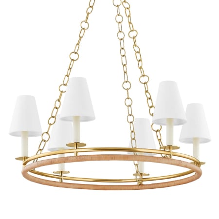 Hudson Valley Lighting Swanton 6 Light 31" Wide Candle Style Chandelier Aged Brass