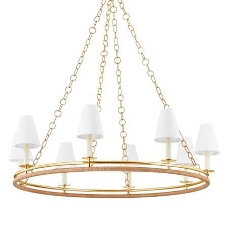 Hudson Valley Lighting Swanton 8 Light 43" Wide Candle Style Chandelier Aged Brass