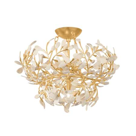 Hudson Valley Lighting Maybrook 4 Light 22" Wide Semi-Flush Ceiling Fixture Vintage Gold Leaf