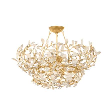Hudson Valley Lighting Maybrook 6 Light 28" Wide Abstract Waterfall Chandelier Vintage Gold Leaf