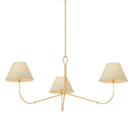 Hudson Valley Lighting Dekalb 3 Light 48" Wide Chandelier Vintage Gold Leaf