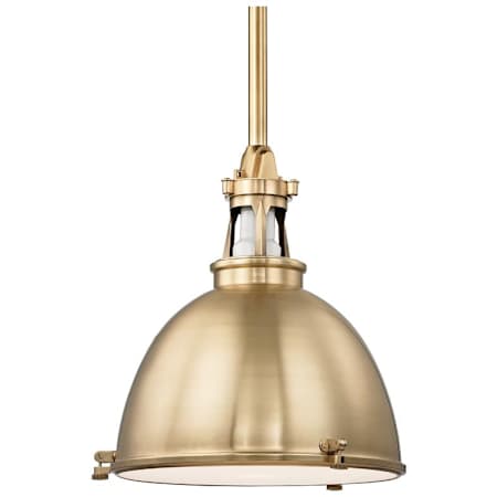 Hudson Valley Lighting Massena Single Light 20" Wide Pendant Aged Brass
