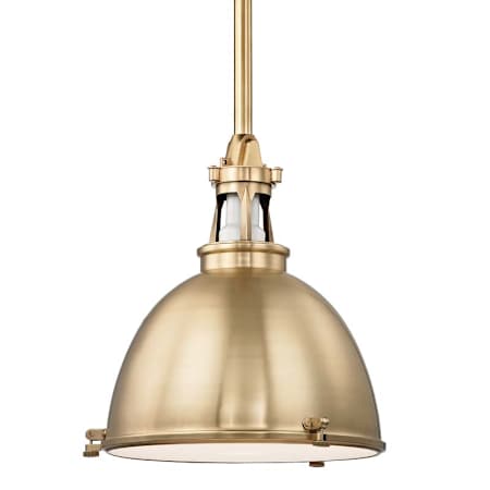 Hudson Valley Lighting Massena Single Light 20" Wide Pendant Aged Brass
