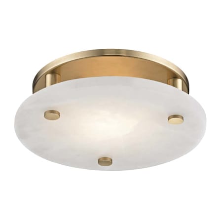 Hudson Valley Lighting Croton Single Light 12" Wide Integrated LED Flush Mount Ceiling Fixture / Wall Sconce Aged Brass