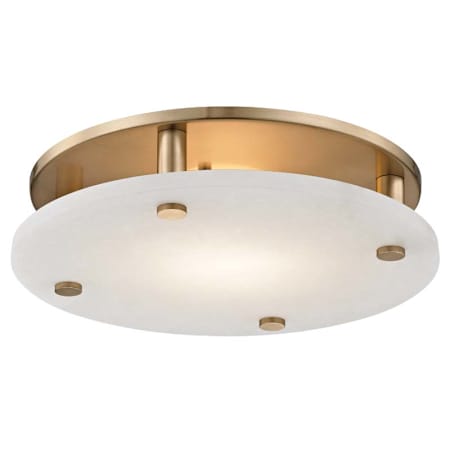 Hudson Valley Lighting Croton Single Light 15" Wide Integrated LED Flush Mount Ceiling Fixture / Wall Sconce Aged Brass