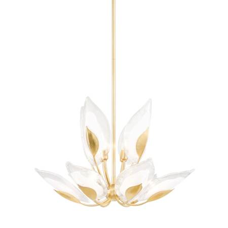 Hudson Valley Lighting Blossom 10 Light 29" Wide Multi Light Pendant Gold Leaf