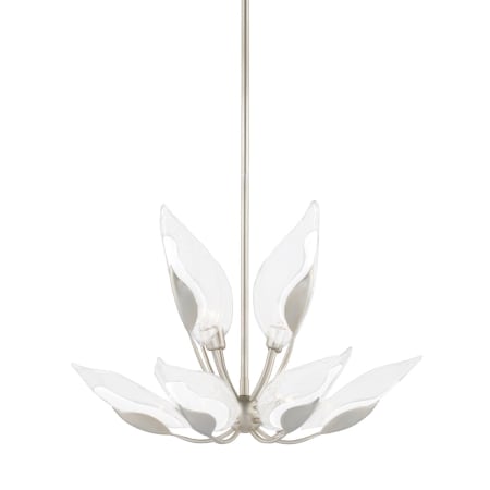Hudson Valley Lighting Blossom 10 Light 29" Wide Multi Light Pendant Silver Leaf