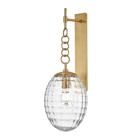 Hudson Valley Lighting Venice Single Light 24" Tall Wall Sconce Aged Brass