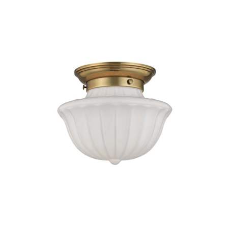 Hudson Valley Lighting Dutchess Single Light 9" Wide Semi-Flush Ceiling Fixture Aged Brass